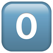 Emoji 0️⃣ Tasto: 0 su Apple iOS 11.2.