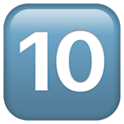Émoji 🔟 Touches : 10 sur Apple iOS 11.2.
