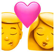👩‍❤️‍💋‍👨 Emoji sich küssendes Paar: Frau, Mann Apple iOS 11.2.