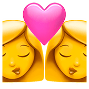 👩‍❤️‍💋‍👩 Emoji Beijo: Mulher E Mulher na Apple iOS 11.2.