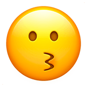 Emoji 😗 Faccina Che Bacia su Apple iOS 11.2.