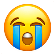 😭 Emoji Rosto Chorando Aos Berros na Apple iOS 11.2.