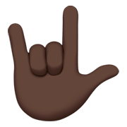 Emoji 🤟🏿 Gesto Ti Amo: Carnagione Scura su Apple iOS 11.2.