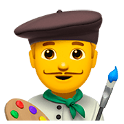 Emoji 👨‍🎨 Artista Uomo su Apple iOS 11.2.