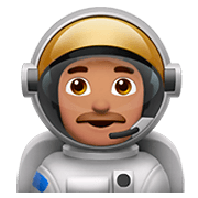 👨🏽‍🚀 Emoji Astronauta Homem: Pele Morena na Apple iOS 11.2.