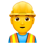 👷‍♂️ Emoji Obrero Hombre en Apple iOS 11.2.