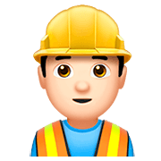 👷🏻‍♂️ Emoji Obrero Hombre: Tono De Piel Claro en Apple iOS 11.2.