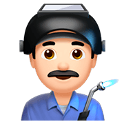 👨🏻‍🏭 Emoji Operário: Pele Clara na Apple iOS 11.2.