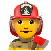 Emoji 👨‍🚒 Pompiere Uomo su Apple iOS 11.2.
