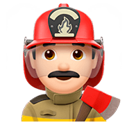 👨🏻‍🚒 Emoji Feuerwehrmann: helle Hautfarbe Apple iOS 11.2.