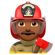Emoji 👨🏾‍🚒 Pompiere Uomo: Carnagione Abbastanza Scura su Apple iOS 11.2.