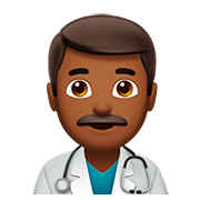 👨🏾‍⚕️ Emoji Arzt: mitteldunkle Hautfarbe Apple iOS 11.2.