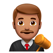 Emoji 👨🏽‍⚖️ Giudice Uomo: Carnagione Olivastra su Apple iOS 11.2.