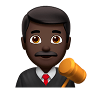 👨🏿‍⚖️ Emoji Richter: dunkle Hautfarbe Apple iOS 11.2.