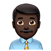 👨🏿‍💼 Emoji Oficinista Hombre: Tono De Piel Oscuro en Apple iOS 11.2.