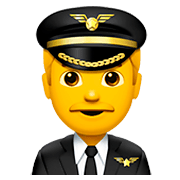 Émoji 👨‍✈️ Pilote Homme sur Apple iOS 11.2.