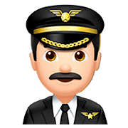 Emoji 👨🏻‍✈️ Pilota Uomo: Carnagione Chiara su Apple iOS 11.2.