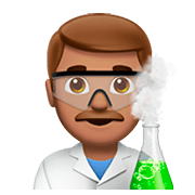 Emoji 👨🏽‍🔬 Scienziato: Carnagione Olivastra su Apple iOS 11.2.