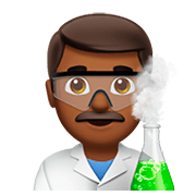 👨🏾‍🔬 Emoji Cientista Homem: Pele Morena Escura na Apple iOS 11.2.