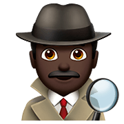 Emoji 🕵🏿‍♂️ Investigatore: Carnagione Scura su Apple iOS 11.2.