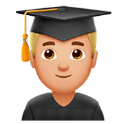 Emoji 👨🏼‍🎓 Studente: Carnagione Abbastanza Chiara su Apple iOS 11.2.