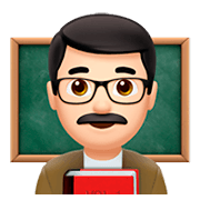 👨🏻‍🏫 Emoji Profesor: Tono De Piel Claro en Apple iOS 11.2.