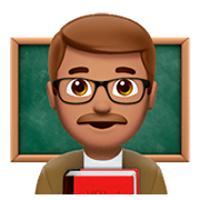 Emoji 👨🏽‍🏫 Professore: Carnagione Olivastra su Apple iOS 11.2.