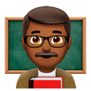 Emoji 👨🏾‍🏫 Professore: Carnagione Abbastanza Scura su Apple iOS 11.2.