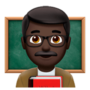 Emoji 👨🏿‍🏫 Professore: Carnagione Scura su Apple iOS 11.2.