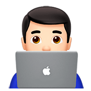 👨🏻‍💻 Emoji Tecnólogo: Tono De Piel Claro en Apple iOS 11.2.