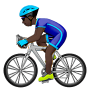 Emoji 🚴🏿‍♂️ Ciclista Uomo: Carnagione Scura su Apple iOS 11.2.