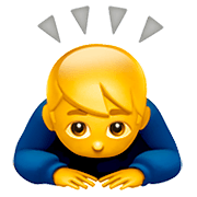🙇‍♂️ Emoji Homem Fazendo Reverência na Apple iOS 11.2.