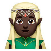 🧝🏿‍♂️ Emoji Elfo Homem: Pele Escura na Apple iOS 11.2.