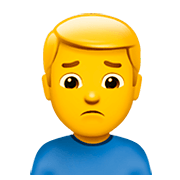 🙍‍♂️ Emoji Hombre Frunciendo El Ceño en Apple iOS 11.2.