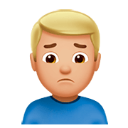 🙍🏼‍♂️ Emoji missmutiger Mann: mittelhelle Hautfarbe Apple iOS 11.2.