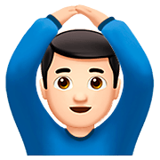 Émoji 🙆🏻‍♂️ Homme Faisant Un Geste D’acceptation : Peau Claire sur Apple iOS 11.2.