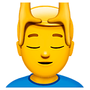 💆‍♂️ Emoji Mann, der eine Kopfmassage bekommt Apple iOS 11.2.