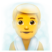 Emoji 🧖‍♂️ Uomo In Sauna su Apple iOS 11.2.