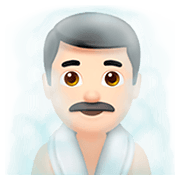 🧖🏻‍♂️ Emoji Hombre En Una Sauna: Tono De Piel Claro en Apple iOS 11.2.