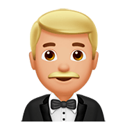 Emoji 🤵🏼 Persona In Smoking: Carnagione Abbastanza Chiara su Apple iOS 11.2.