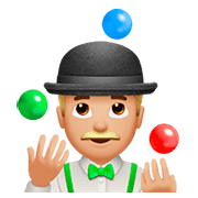 Emoji 🤹🏼‍♂️ Giocoliere Uomo: Carnagione Abbastanza Chiara su Apple iOS 11.2.