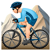 🚵🏻‍♂️ Emoji Hombre En Bicicleta De Montaña: Tono De Piel Claro en Apple iOS 11.2.