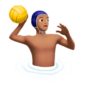🤽🏽‍♂️ Emoji Hombre Jugando Al Waterpolo: Tono De Piel Medio en Apple iOS 11.2.