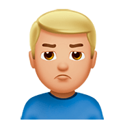 🙎🏼‍♂️ Emoji Hombre Haciendo Pucheros: Tono De Piel Claro Medio en Apple iOS 11.2.