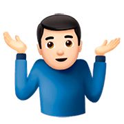 🤷🏻‍♂️ Emoji schulterzuckender Mann: helle Hautfarbe Apple iOS 11.2.