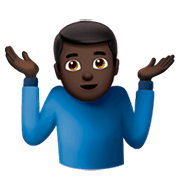 🤷🏿‍♂️ Emoji schulterzuckender Mann: dunkle Hautfarbe Apple iOS 11.2.