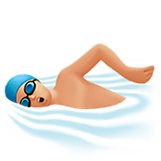 Emoji 🏊🏼‍♂️ Nuotatore: Carnagione Abbastanza Chiara su Apple iOS 11.2.