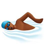 🏊🏾‍♂️ Emoji Hombre Nadando: Tono De Piel Oscuro Medio en Apple iOS 11.2.