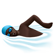 🏊🏿‍♂️ Emoji Homem Nadando: Pele Escura na Apple iOS 11.2.