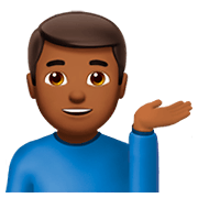 💁🏾‍♂️ Emoji Homem Com A Palma Virada Para Cima: Pele Morena Escura na Apple iOS 11.2.